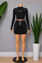 Load image into Gallery viewer, Sporty Skirt Set - Black or Gray
