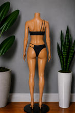 Load image into Gallery viewer, Asymmetric Cut-out Bikini Set - Black
