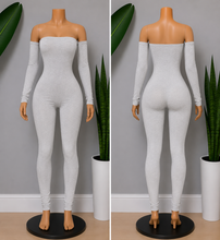 Load image into Gallery viewer, Off-Shoulder Leotard Playsuit - Black or Gray
