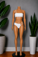 Load image into Gallery viewer, Asymmetric Cut-out Bikini Set - White
