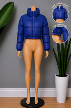 Load image into Gallery viewer, Puff Crop Jacket - Blue
