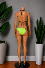 Load image into Gallery viewer, O-Ring Cut Out Bikini Set - Neon Green
