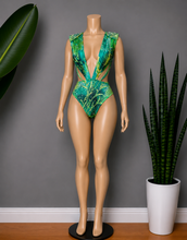 Load image into Gallery viewer, RHINESTONE BODYSUIT AND MAXI COVER UP SKIRT
