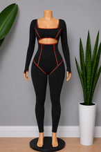 Load image into Gallery viewer, Orange Stitch Detailed Jumpsuit

