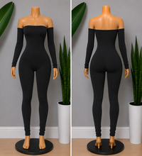 Load image into Gallery viewer, Off-Shoulder Leotard Playsuit - Black or Gray
