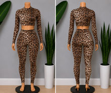 Load image into Gallery viewer, Leopard Two-Piece Crop Set

