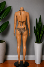 Load image into Gallery viewer, Asymmetric Cut-out Bikini Set - Leopard Print
