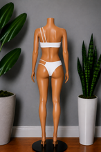Load image into Gallery viewer, Asymmetric Cut-out Bikini Set - White
