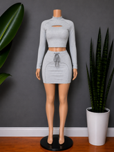Load image into Gallery viewer, Sporty Skirt Set - Black or Gray
