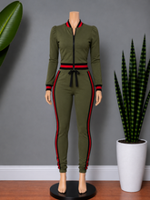 Load image into Gallery viewer, Chic Tracksuit - Army Green (Plus Sizes Available)
