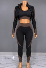 Load image into Gallery viewer, Three Piece Seamless Active Set - Mocha
