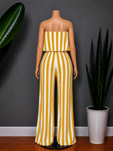 Load image into Gallery viewer, Sailor Striped Romper - Yellow Mustard
