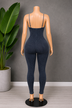 Load image into Gallery viewer, Ribbed Mineral Wash Jumpsuit - Black
