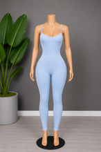 Load image into Gallery viewer, Ribbed Mineral Wash Jumpsuit - Bluish Gray
