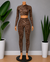 Load image into Gallery viewer, Leopard Two-Piece Crop Set
