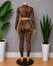 Load image into Gallery viewer, Leopard Two-Piece Crop Set

