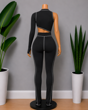 Load image into Gallery viewer, One Shoulder Two Piece Outfit - Black

