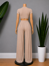 Load image into Gallery viewer, Palazzo Pant Set - Beige
