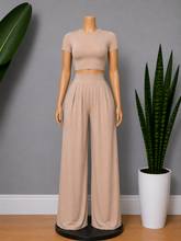Load image into Gallery viewer, Palazzo Pant Set - Beige
