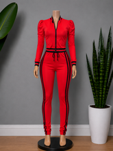 Load image into Gallery viewer, Chic Tracksuit - Red (Plus Sizes Available)
