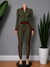 Load image into Gallery viewer, Chic Tracksuit - Army Green (Plus Sizes Available)
