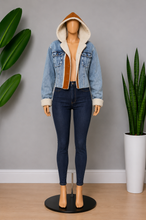 Load image into Gallery viewer, Denim Shearling Jacket
