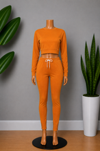 Load image into Gallery viewer, Papaya Orange Jogger Set (Plus Sizes Only)

