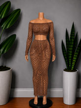 Load image into Gallery viewer, Island Gyal Skirt Set - Brown
