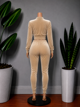 Load image into Gallery viewer, Sexy Velour Jogger Set (Tan)
