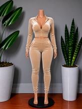 Load image into Gallery viewer, Sexy Velour Jogger Set (Tan)
