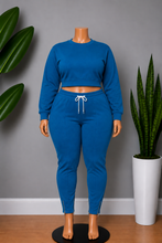 Load image into Gallery viewer, Teal Blue Jogger Set (Plus Sizes Only)
