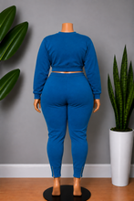 Load image into Gallery viewer, Teal Blue Jogger Set (Plus Sizes Only)
