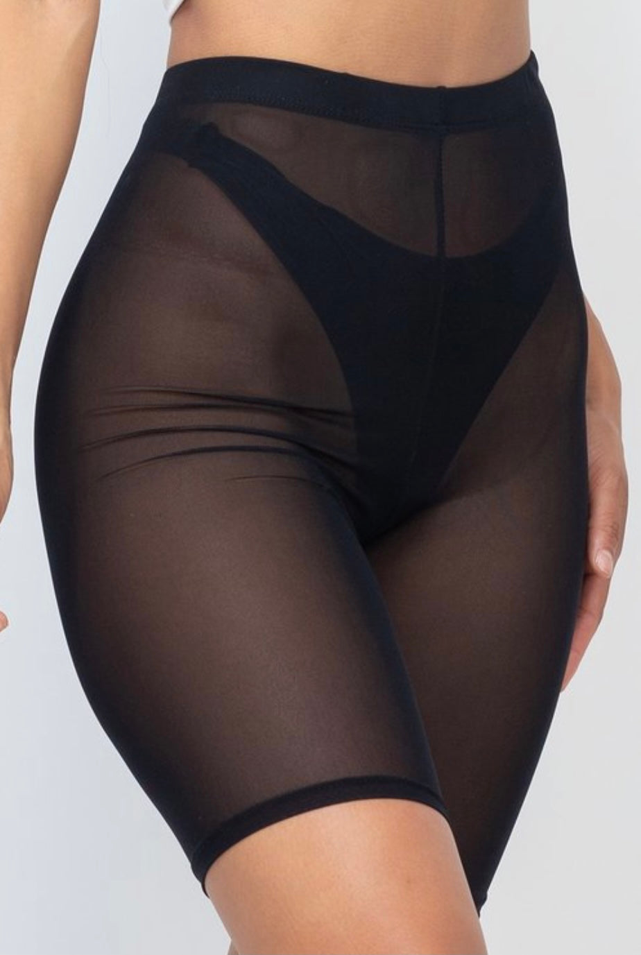 Mesh Bike Shorts - Black