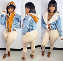 Load image into Gallery viewer, Denim Shearling Jacket
