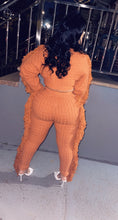 Load image into Gallery viewer, Cable Knit Pant Set - Papaya Orange
