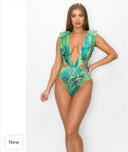 Load image into Gallery viewer, RHINESTONE BODYSUIT AND MAXI COVER UP SKIRT
