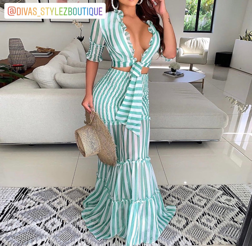 Wifey for Life Skirt Set - Greenery