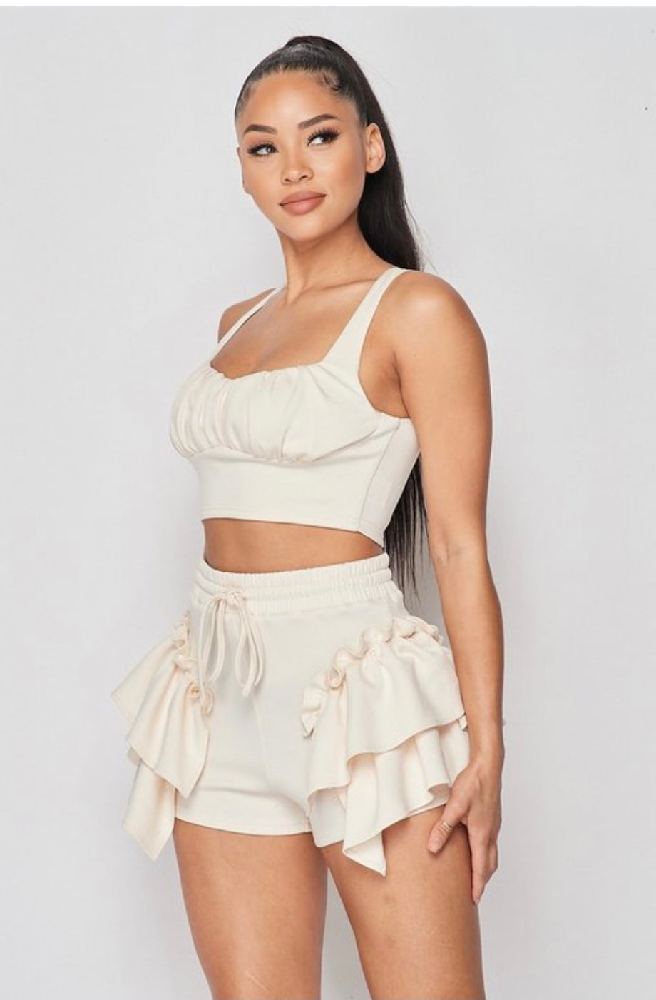 Shimmy Short Set - Cream