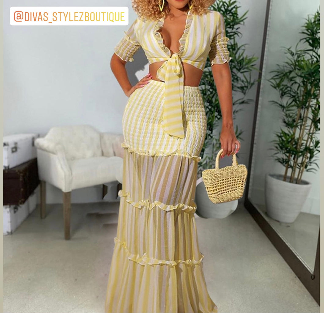Wifey for Life Skirt set - Mellow Yellow