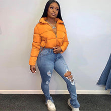 Load image into Gallery viewer, Puff Crop Jacket - Orange
