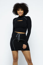 Load image into Gallery viewer, Sporty Skirt Set - Black or Gray
