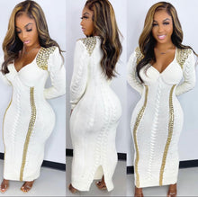 Load image into Gallery viewer, Chain Sweater Dress
