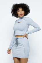 Load image into Gallery viewer, Sporty Skirt Set - Black or Gray
