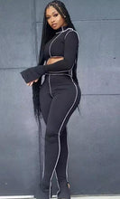 Load image into Gallery viewer, One Shoulder Two Piece Outfit - Black
