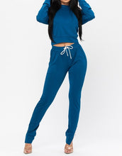 Load image into Gallery viewer, Teal Blue Jogger Set (Plus Sizes Only)
