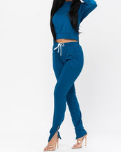 Load image into Gallery viewer, Teal Blue Jogger Set (Plus Sizes Only)
