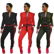 Load image into Gallery viewer, Chic Tracksuit - Red (Plus Sizes Available)
