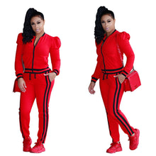 Load image into Gallery viewer, Chic Tracksuit - Red (Plus Sizes Available)
