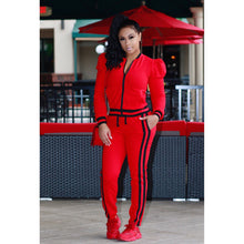 Load image into Gallery viewer, Chic Tracksuit - Red (Plus Sizes Available)
